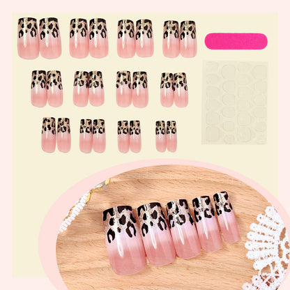 Stylish Leopard Print Press-On Nails Acalora