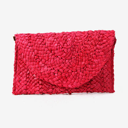 Women's Handmade Braided Natural Material Shoulder Bag Karnz