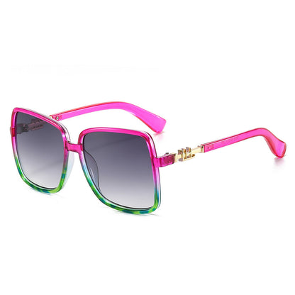 Women's sunglasses with large frame and gradient Brehn
