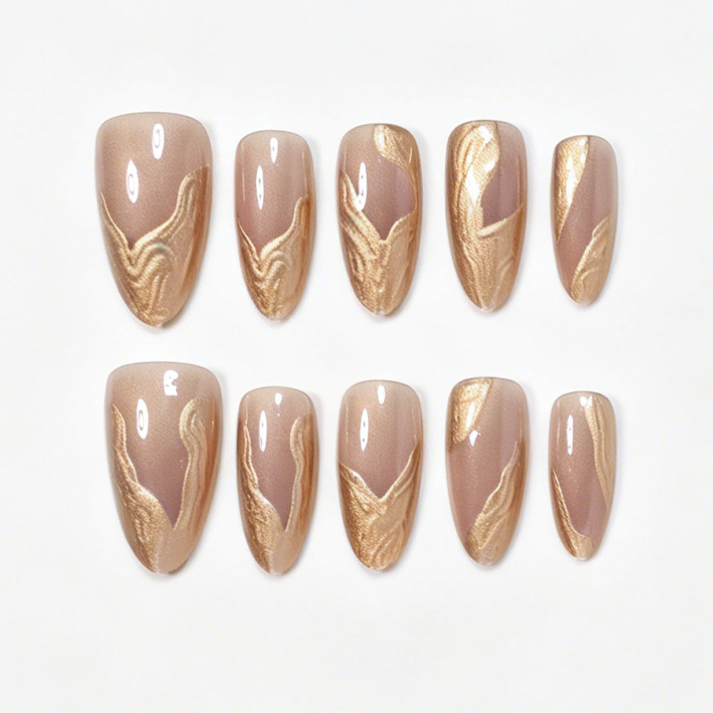Premium Marble Design Press-On Nail Set Acalora