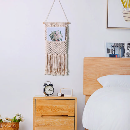 Artistic macrame wall decor with beautiful fringe decoration