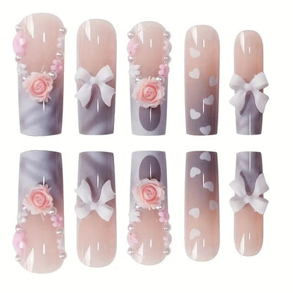 Decorative Heart-Themed Nail Wraps Acalora
