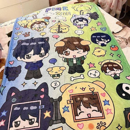 Cute Cartoon Character Throw Blanket