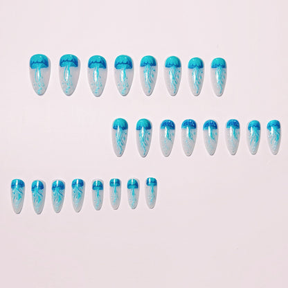 Artistic Jellyfish Design Nail Art Acalora