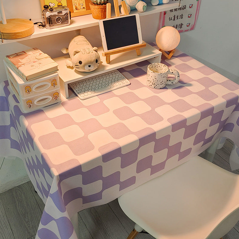 Decorative Checked Tablecloth