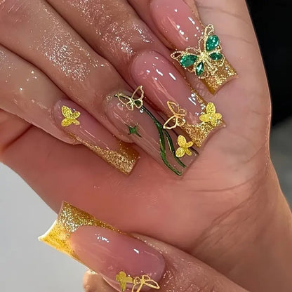 Glamorous Butterfly-Inspired Nail Art Extensions Acalora