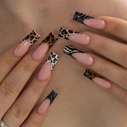 Artistic Patterned Press-On Nail Set Acalora