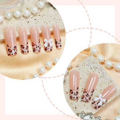 Artistic Leopard Print Press-On Nails Acalora