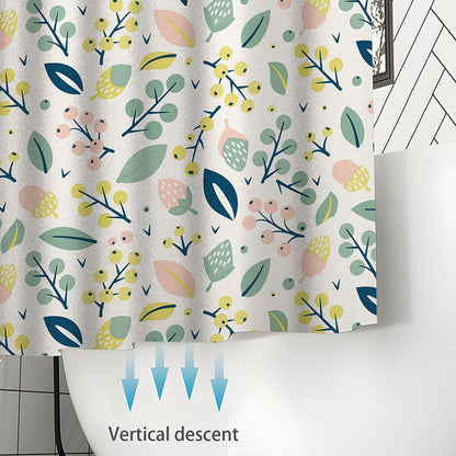 Floral Print Shower Curtain