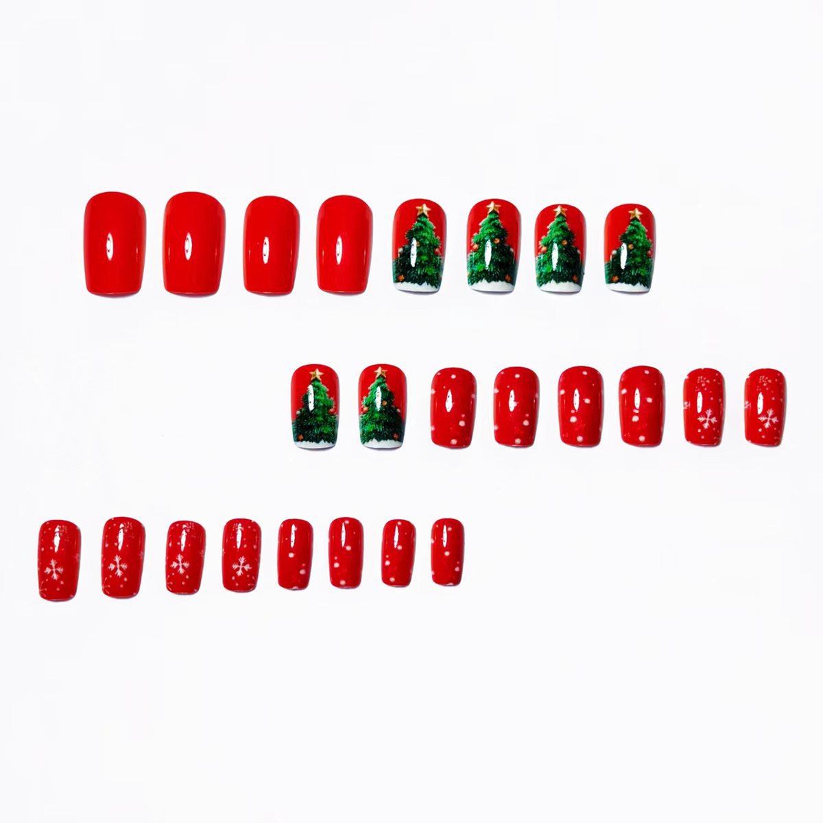 Festive 3D Christmas Tree Nail Art Acalora