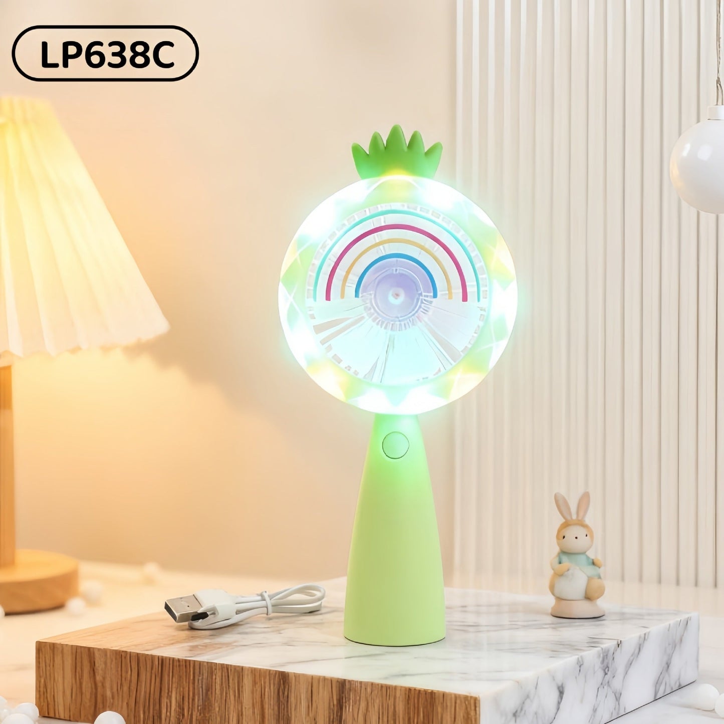 Women's Portable Mini Fan in Playful Bear Design Bowlift