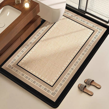 Elegant Floral Bathroom Mat