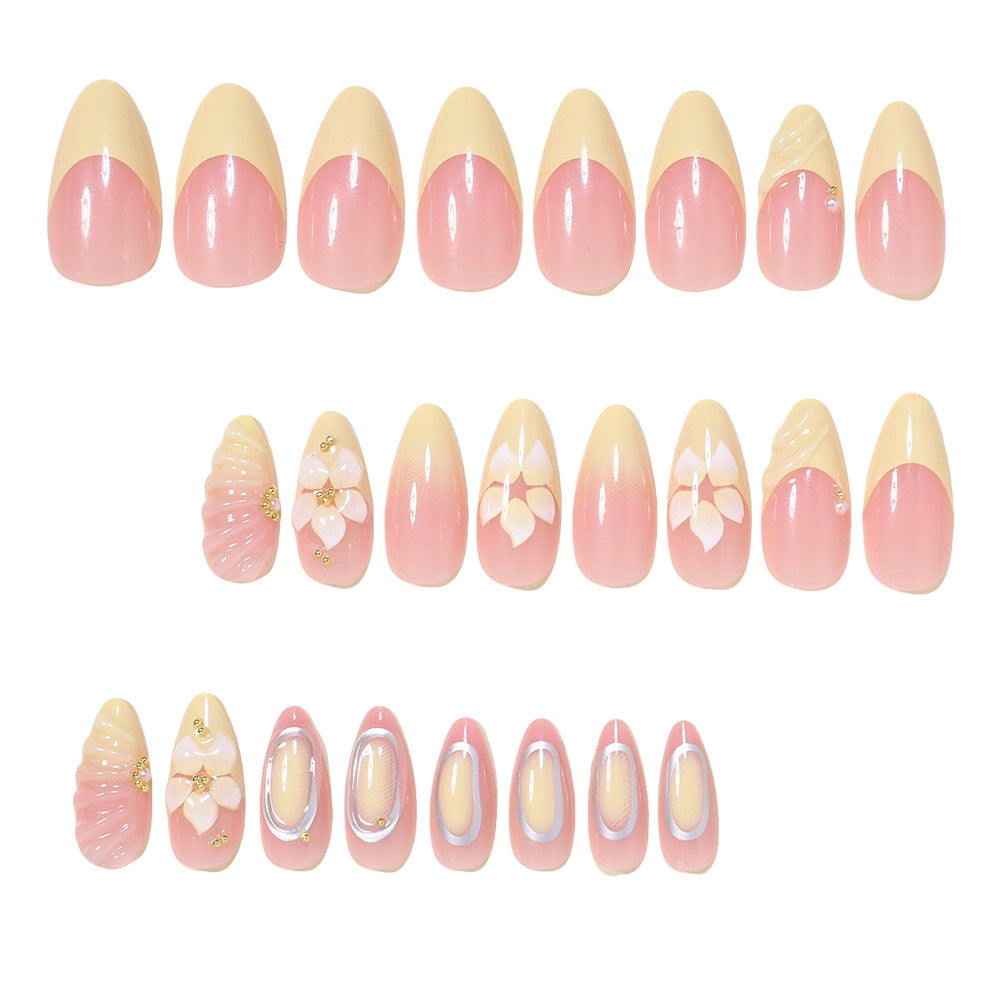 3D Floral Design Press-On Nail Set Acalora