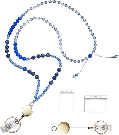 Beaded Eyewear Lanyard with Retractable Clip Acalora