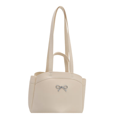 Elegant Bow Accent Handheld Tote Bag Acalora