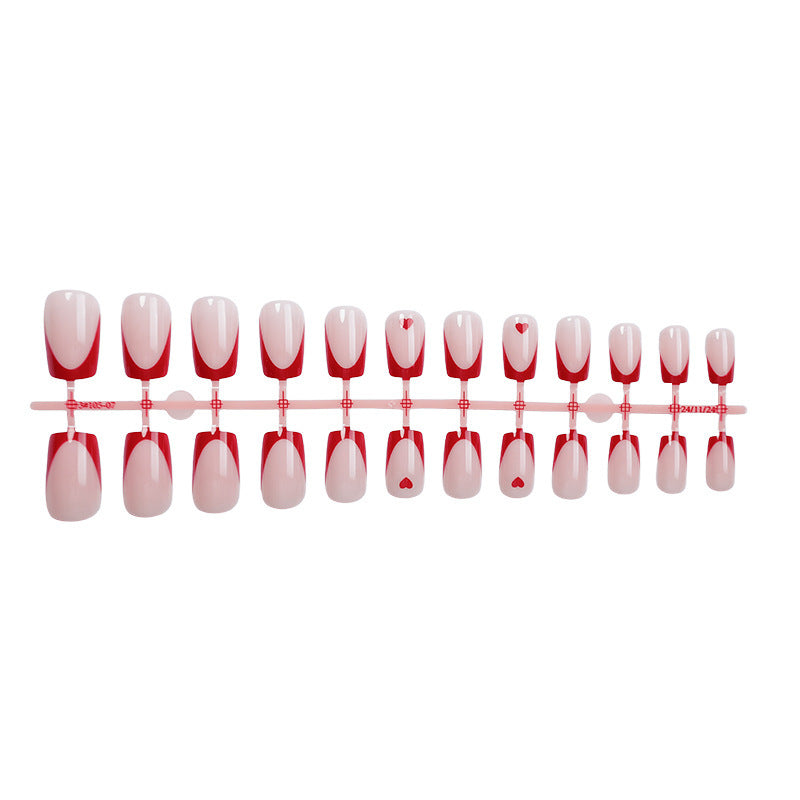 Elegant Heart Design Press-On Nails Acalora