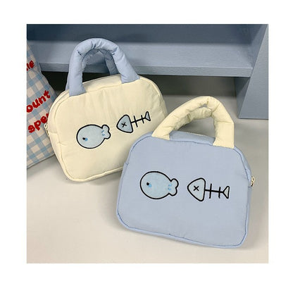 Cute Embroidered Fish-Themed Lunch Bag Acalora