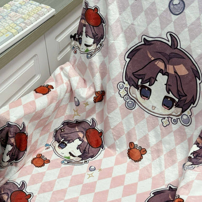 Cartoon Character Print Fleece Throw