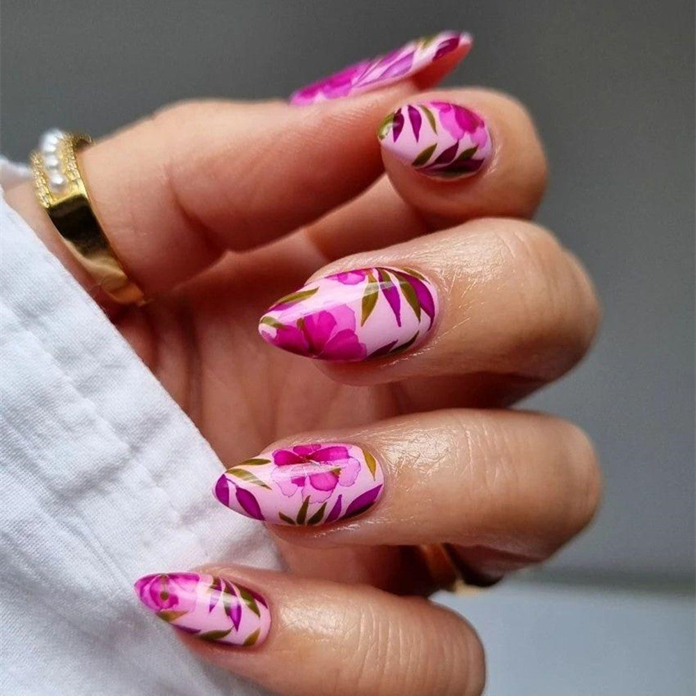 Artificial nails with exciting floral design Acalora