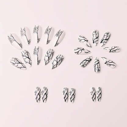 Artistic Branch Pattern Nail Art Acalora