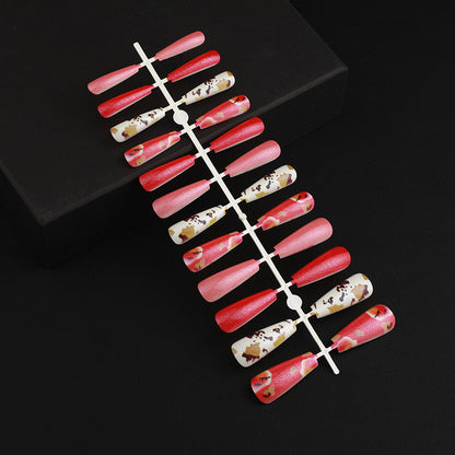 Artificial nails in an elegant design with a modern play of colors Acalora