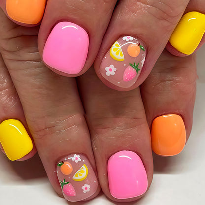 Fruit-Inspired Press-On Nail Art Set Acalora