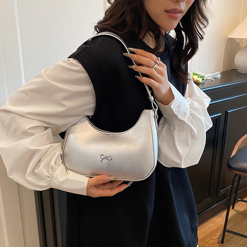 Stylish Bow Detail Shoulder Bag Acalora