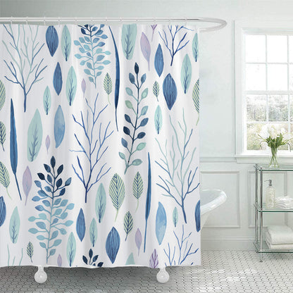 Botanical Illustration Shower Curtain