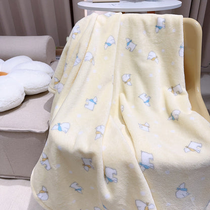 Plush Animal-Themed Fleece Throw Blanket