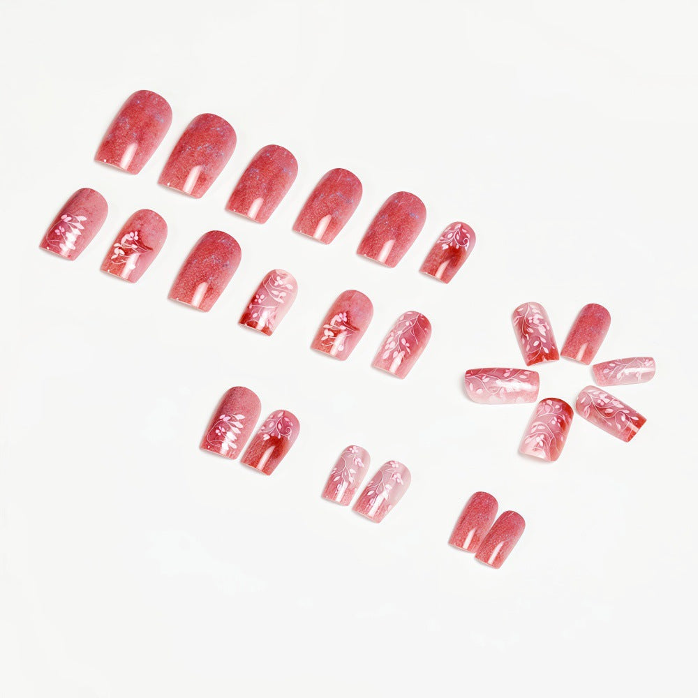Artificial nails in elegant floral design Acalora