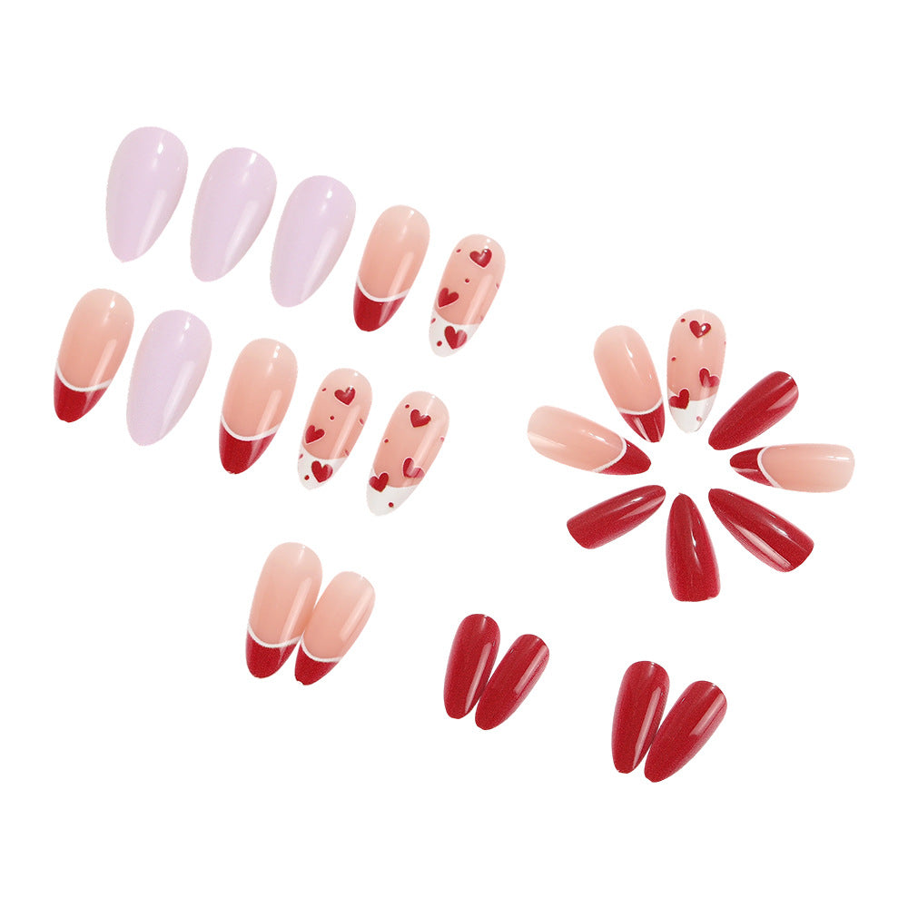 Artistic Heart Motif Art Nails Acalora