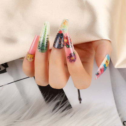 Artificial nails with floral patterns Acalora