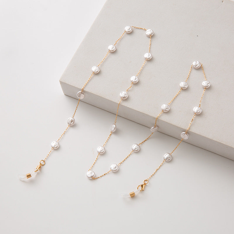 Pearl-Accented Eyewear Chain Acalora