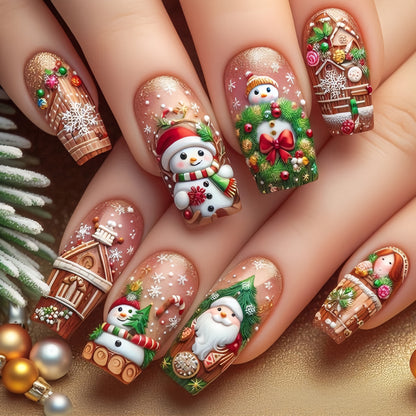 Holiday-Themed Nail Art Set Acalora