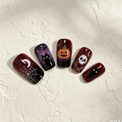 Halloween-Themed Press-On Nail Art Acalora