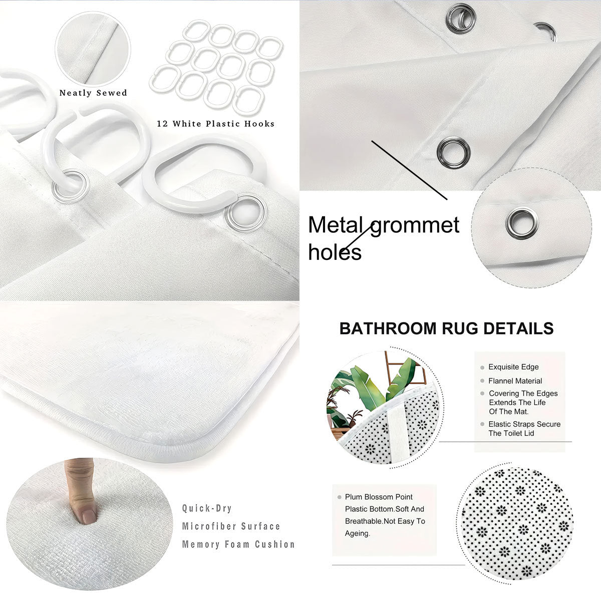 Digital Bow Pattern Bathroom Décor Set