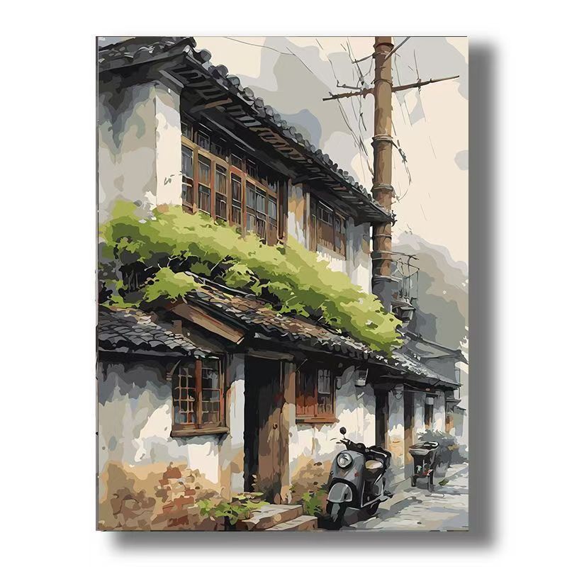 Urban Vintage Architecture Canvas Art