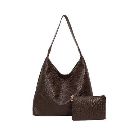 Sleek Textured Leather Hobo Handbag Acalora