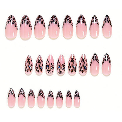 Artistic Leopard Print Stiletto Nail Art Tips Acalora