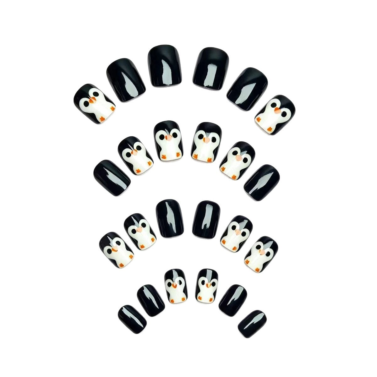 Playful Penguin-Themed Nail Art Acalora