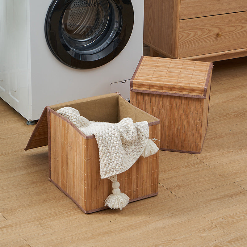 Laundry basket made of natural bamboo Acalora