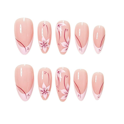Artistic Floral Nail Tips Acalora