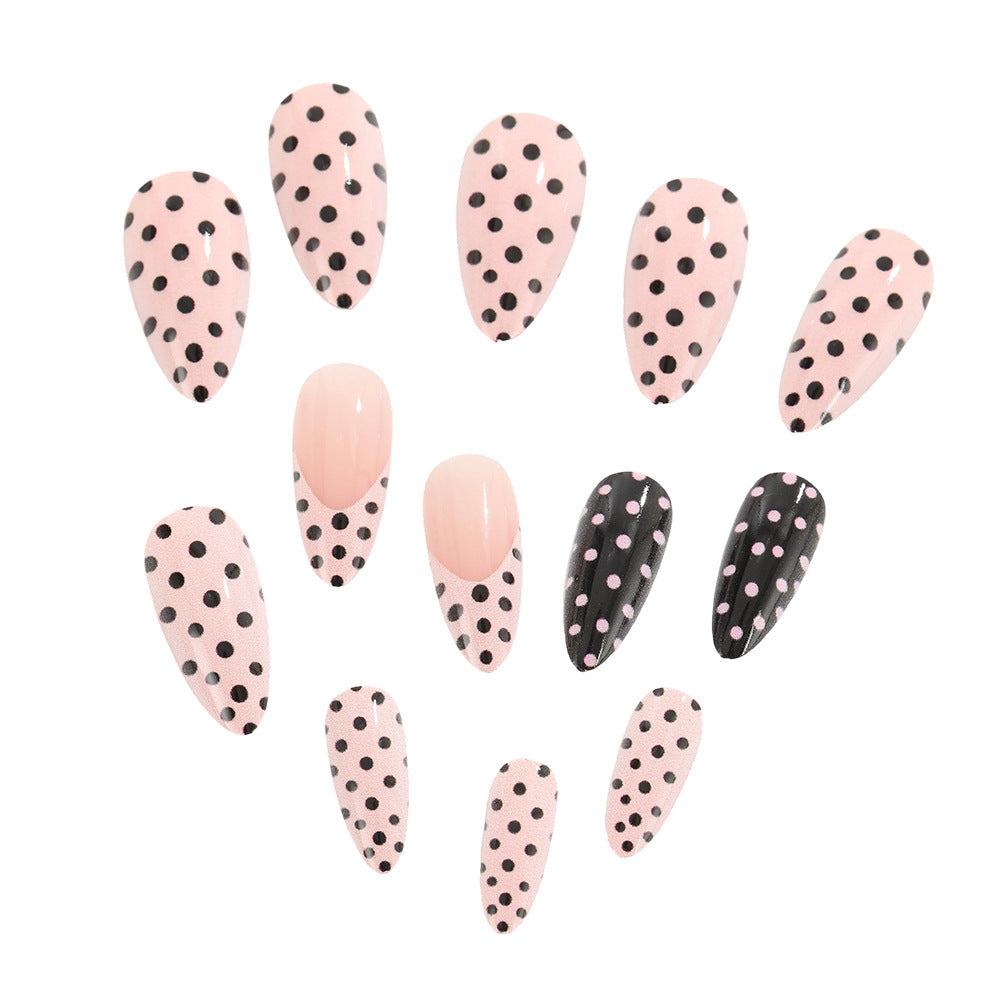 Acrylic nails with dot design Acalora