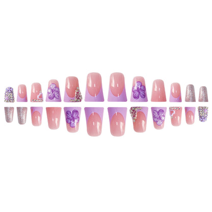 Decorative Floral Press-On Nails Acalora