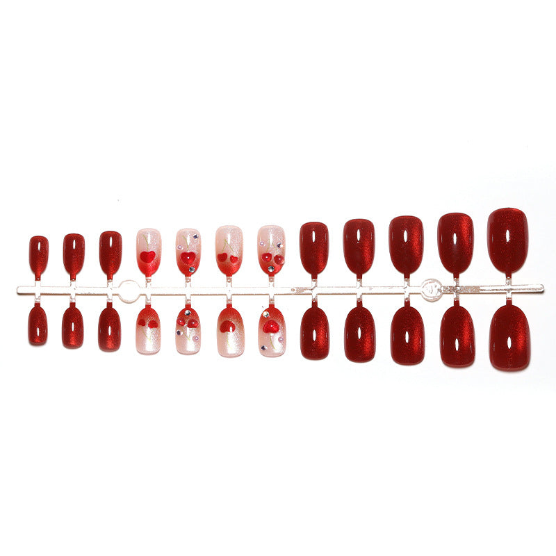 Glittery Decorative Press-On Nail Set Acalora