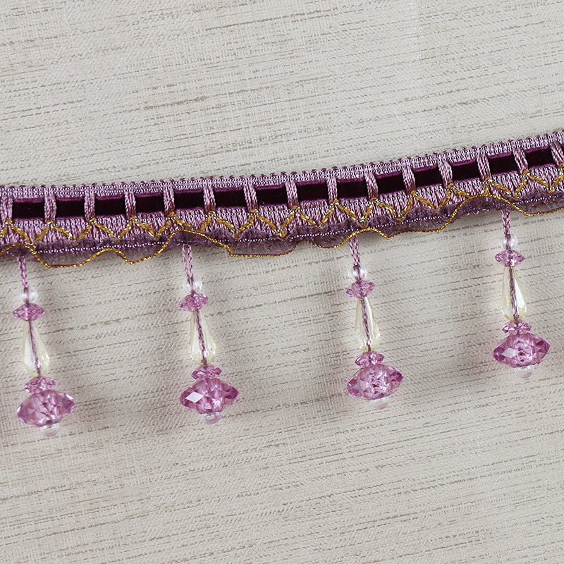 Decorative lace trim with pearls Acalora