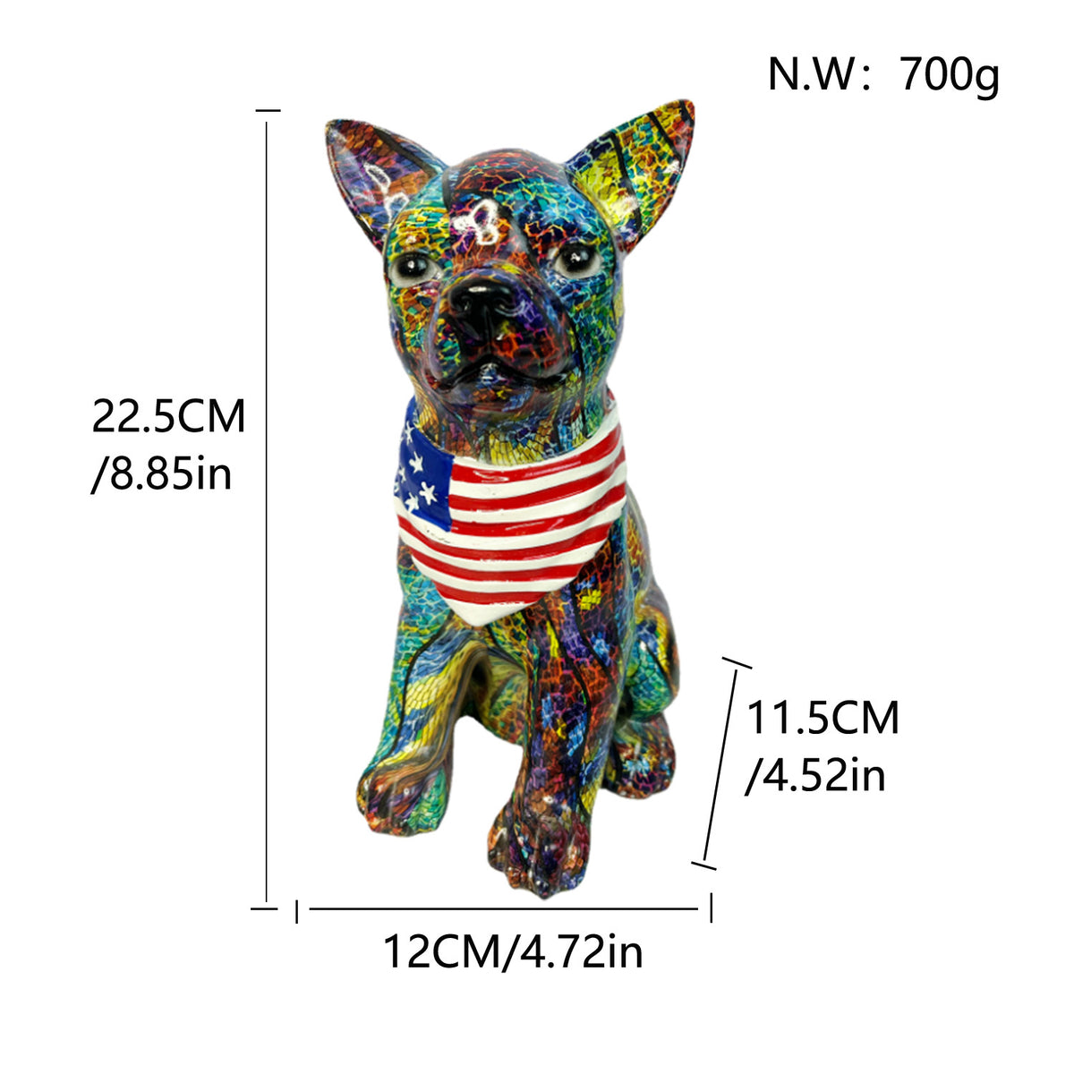 Colorful decorative figure of a dog in modern design Acalora