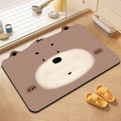 Cute Cat-Themed Bath Mat