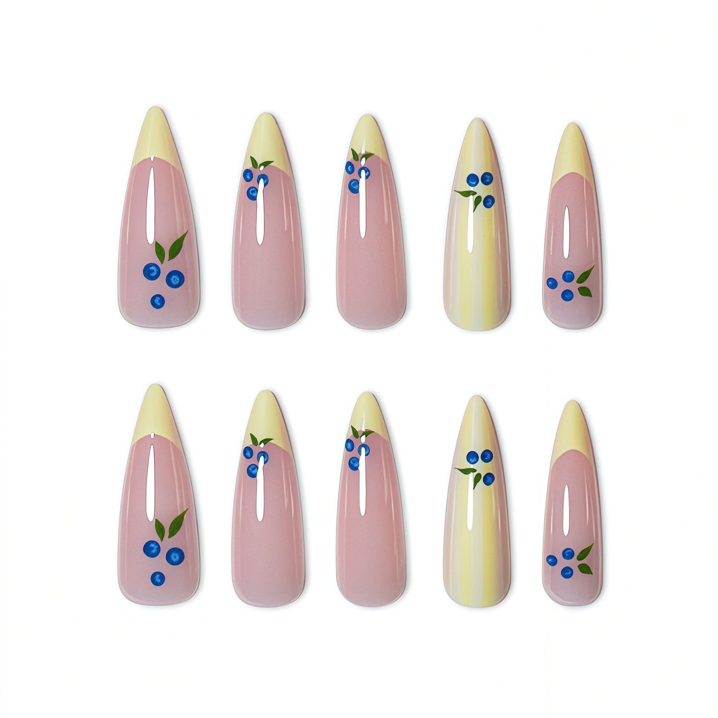 Artistic Stiletto Press-On Nail Art Set Acalora