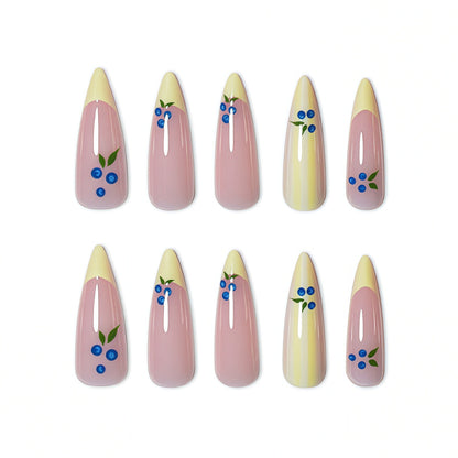 Artistic Stiletto Press-On Nail Art Set Acalora